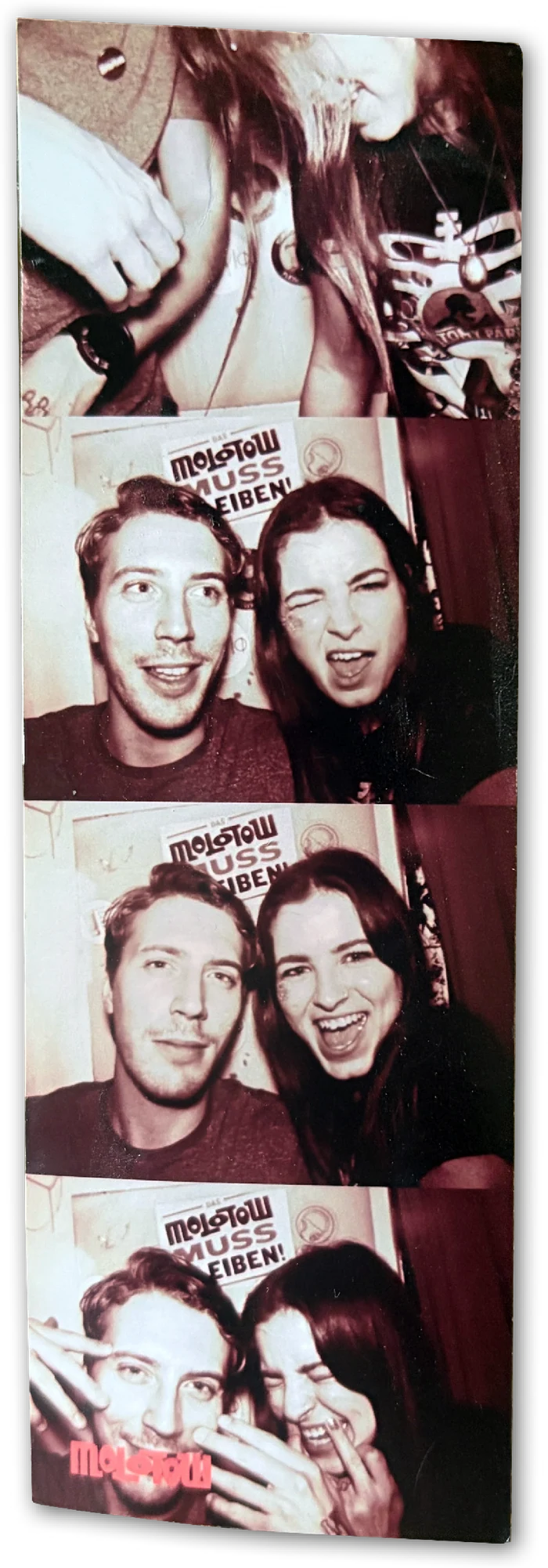Lilly and Daniel in a photo booth